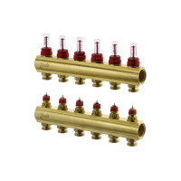 Коллектор 1"х6 выходов с расходомером FHF - 6f 3/4" Danfoss 088U0526