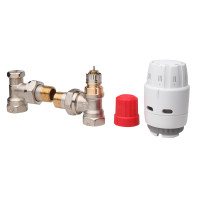 Комплект радиатора с боковым подключением угловой RAS-C2+RA-N+RLV-S 1/2" Danfoss 013G2219