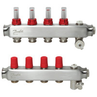 Коллектор 1"х4 выхода с расходомером SSM-4F 3/4" Danfoss 088U0754