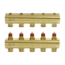 Колектор 1"х5 виходів без витратомірів FHF-5 3/4" Danfoss 088U0505