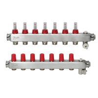 Коллектор 1"х7 выходов с расходомером SSM-7F 3/4" Danfoss 088U0757