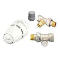 Комплект радиатора с боковым подключением прямой RA+RA-FN+RLV-S 1/2" Danfoss 015G5302