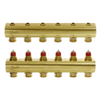 Коллектор 1"х6 выходов без расходомеров FHF - 6 3/4" Danfoss 088U0506
