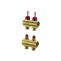 Коллектор 1"х2 выхода с расходомером FHF-2f 3/4" Danfoss 088U0522