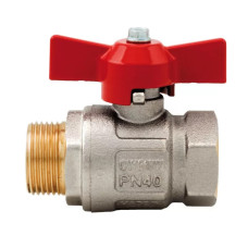 Кран шаровый IDEAL 1/2" внешняя-внутренняя резьба бабочка