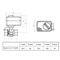 Кран с электроприводом Mastino 12В (1/2 дюйма – 15 мм.)"