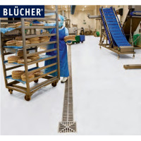 Решітка HYGIENICPRO 145x499 для промислового каналу BLUCHER 150х500 арт. 697.250.150.50