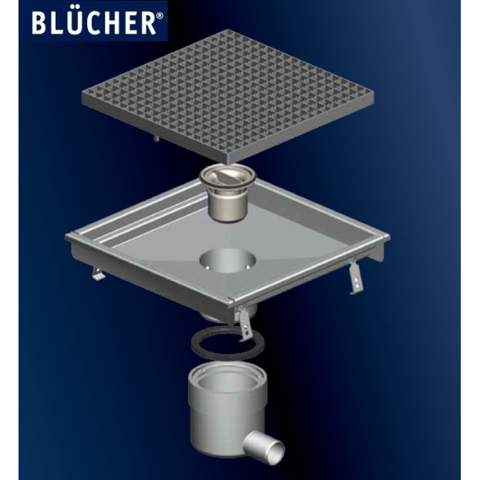Решітка 394х594 для промислового трапа BLUCHER 400х600 арт. 696.223.394.595