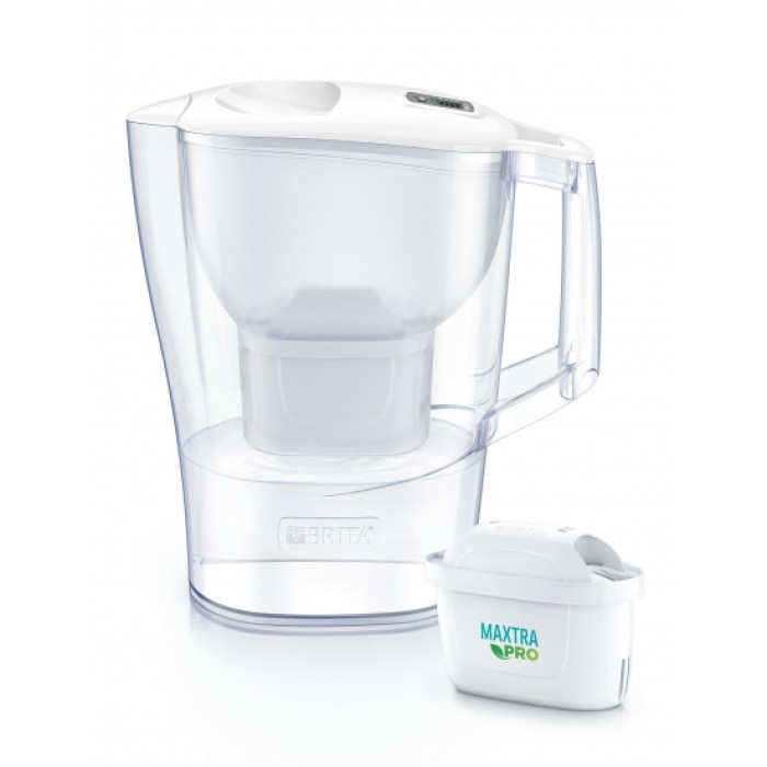 Brita Фільтр-глечик Aluna Memo MXPro 2.4л (1.4л очищеної води) + 3 картриджа білий