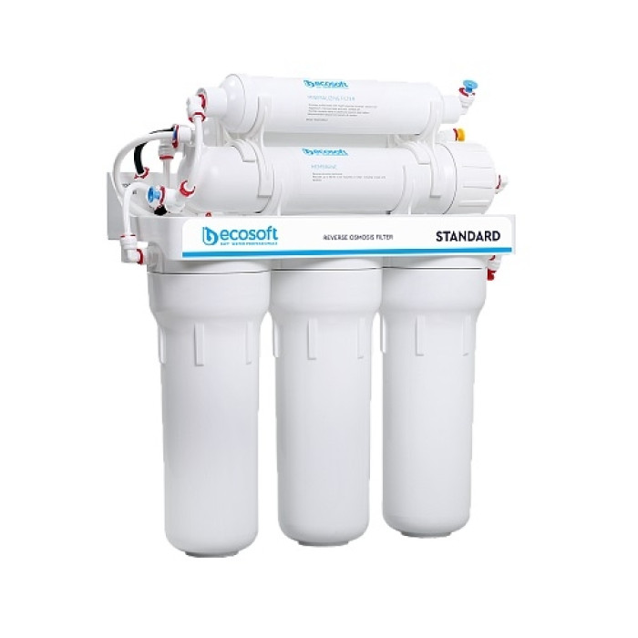Ecosoft Фільтр зворотного осмосу Standard 6-50M з мінералізатором, мембрана 50gpd, кран капля