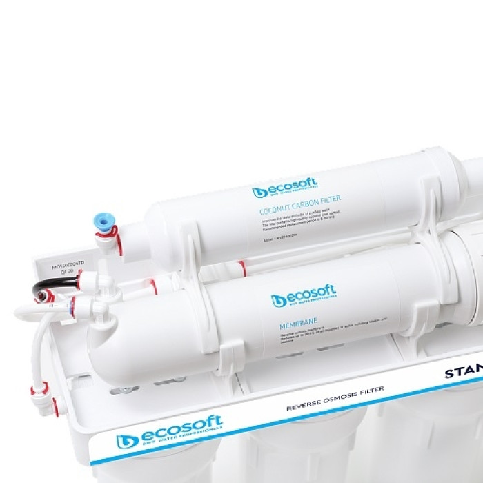 Ecosoft Фільтр зворотнього осмосу Standard 5-50 (1 вугілл. картридж, простий кран, 50 галл/добу)