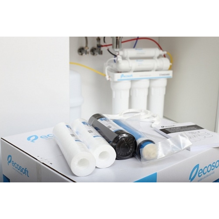 Ecosoft Фільтр зворотнього осмосу Standard 5-50 (1 вугілл. картридж, простий кран, 50 галл/добу)