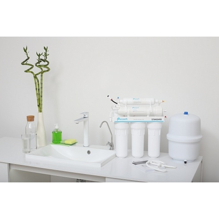 Ecosoft Фільтр зворотнього осмосу Standard 5-50 (1 вугілл. картридж, простий кран, 50 галл/добу)
