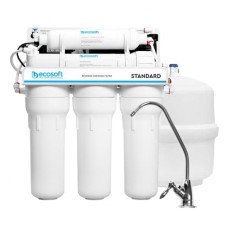 Ecosoft Фільтр зворотнього осмосу Standard 5-50P (1 вугілл. картридж, простий кран, 50 галл)