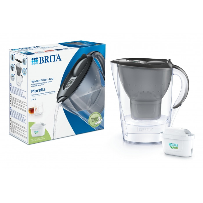 Brita Фільтр-глечик Marella Memo MXPro 2.4л (1.4л очищеної води) графіт