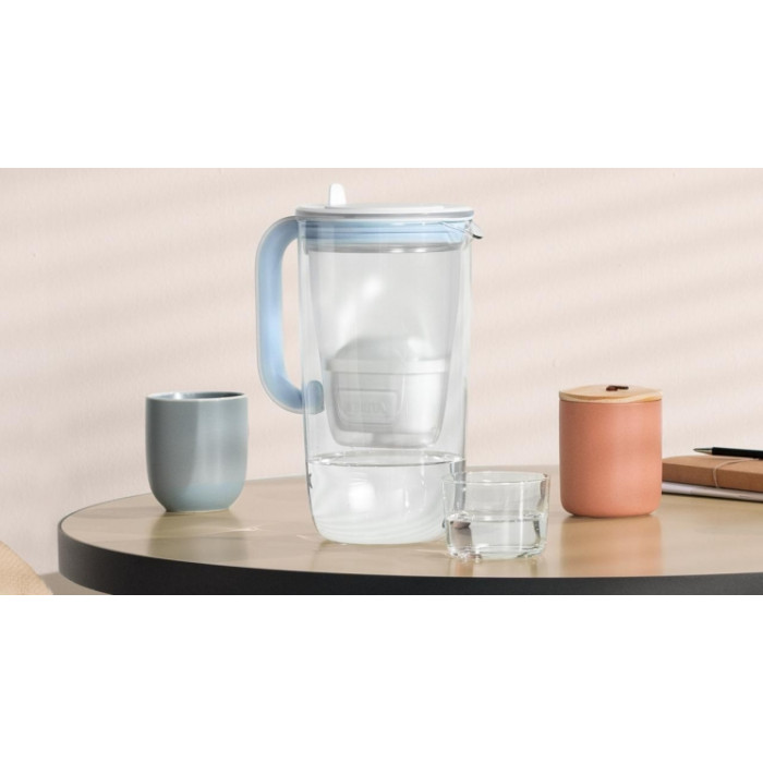 Brita Фільтр-глечик Glass Jug One, скляний, 2.5л, синій