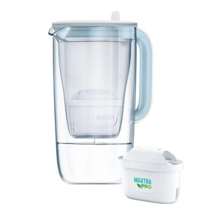 Brita Фільтр-глечик Glass Jug One, скляний, 2.5л, синій