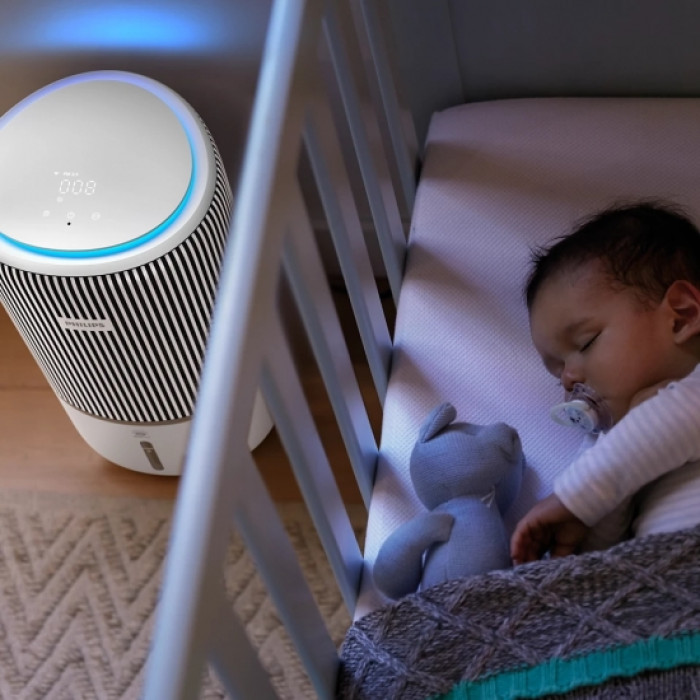 Philips Очисник-зволожувач повітря Series 3400, 78м2, 300м3/год, 3-х шар. HEPA фільтр +вугільний фільтр, Wi-Fi, 5 режими, білий