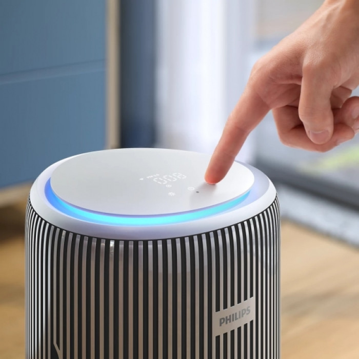 Philips Очисник-зволожувач повітря Series 3400, 78м2, 300м3/год, 3-х шар. HEPA фільтр +вугільний фільтр, Wi-Fi, 5 режими, білий
