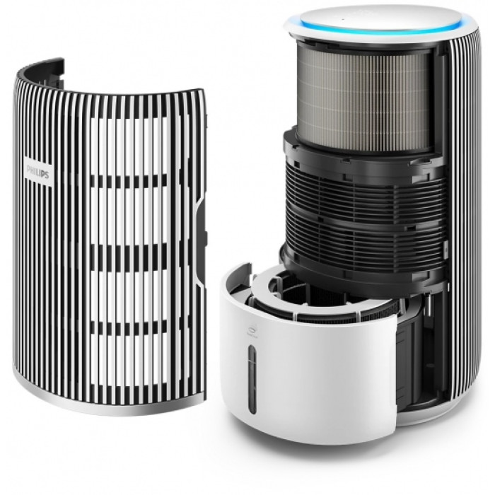Philips Очисник-зволожувач повітря Series 3400, 78м2, 300м3/год, 3-х шар. HEPA фільтр +вугільний фільтр, Wi-Fi, 5 режими, білий