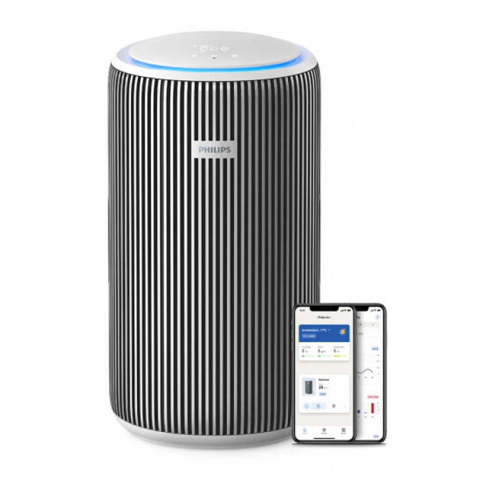 Philips Очисник повітря Series 3200, 135м2, 520м3/год, HEPA +вугільний фільтр, Wi-Fi, 5 режими, сріблясто-білий