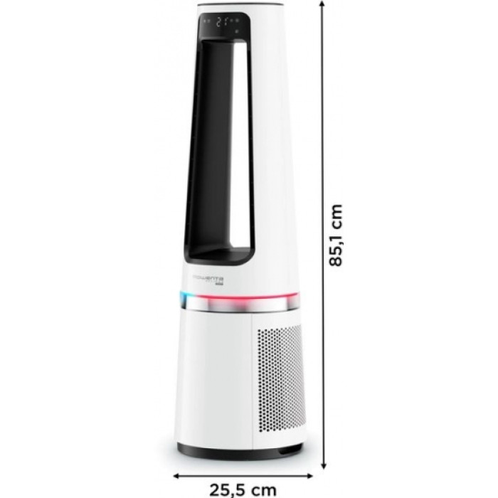 Rowenta Очисник повітря вен-тор+об-вач ECLIPSE 3IN1, 35м2, 107м3/год, пульт ДК, дисплей, HEPA фільтр, 12 рів. шв-сті, білий