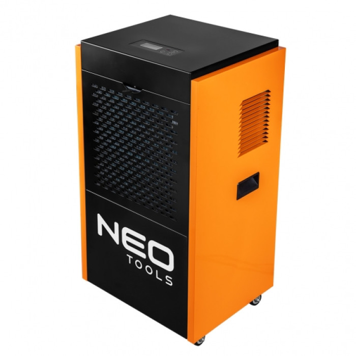 Neo Tools Осушувач повітря промисловий, 1000Вт, 90л/добу, 310м кв, 500м куб/год, LCD дисплей, безперервний злив, прогр.часу роботи, IP22