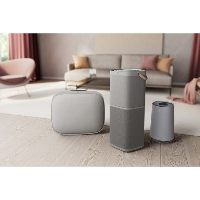 Electrolux Очисник повітря, 92м2, 442м3/год, дисплей, 5-и шаровий HEPA фільтр, Wi-Fi, 9 режимів, сірий