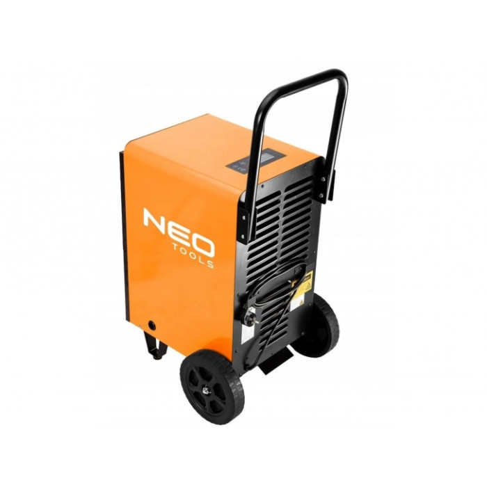 Neo Tools Осушувач повітря промисловий, 750Вт, 50л/добу, 180м кв, 300м куб/год, LCD дисплей, безперервний злив, прогр.часу роботи, IP22