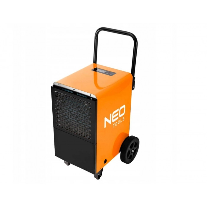 Neo Tools Осушувач повітря промисловий, 750Вт, 50л/добу, 180м кв, 300м куб/год, LCD дисплей, безперервний злив, прогр.часу роботи, IP22