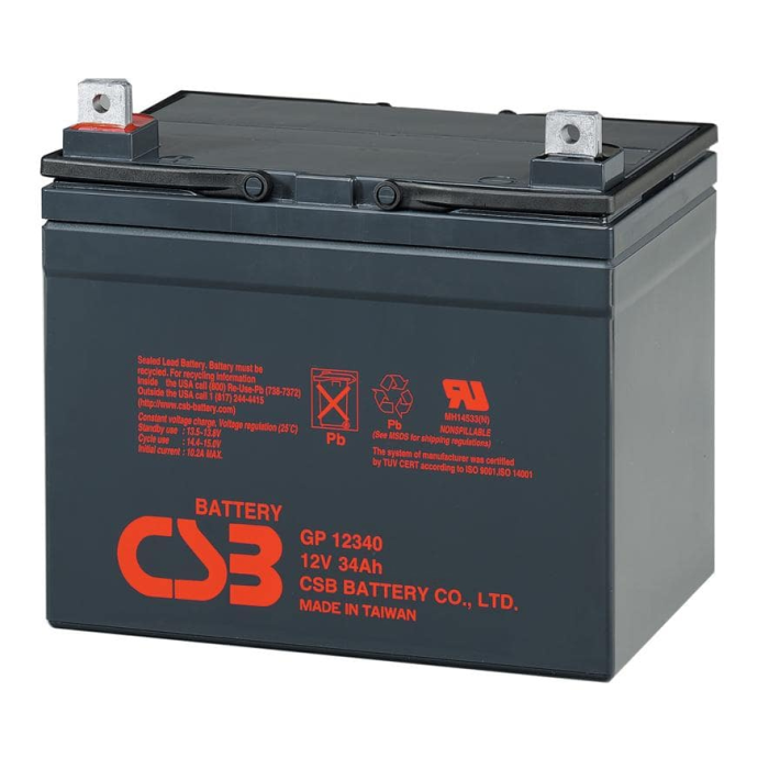 Аккумуляторная батарея CSB GP12340, 12V 34Ah (195х130х155мм)