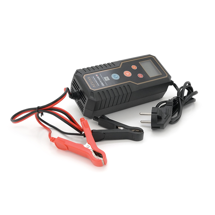 Автоматичне ЗУ для акумулятора 6V/12V, BLM-B02,100-240V, 1,5A, LCD, клеми(AGM/GEL/Lead)