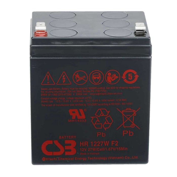 Аккумуляторная батарея CSB HR1227WF2, 12V 6,5Ah (90х70х106мм), 1.97 кг Q10