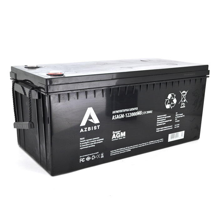 Аккумулятор ASBIST Super AGM ASAGM-122000M8, Black Case, 12V 200.0Ah (522 х 240 х 219 (224)) Q1