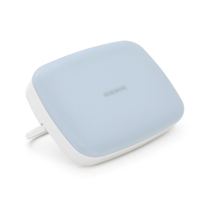 Power Bank Borofone DBT07 10000mAh+LED фонарь, 2USB+Type-C, 18W, White, 0.31kg