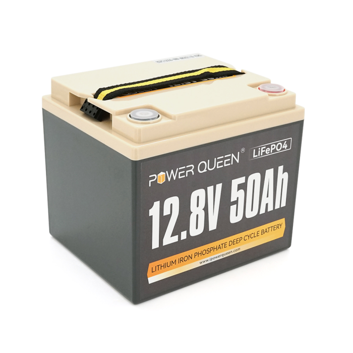 Аккумуляторная батарея LiFePO4 Power Queen 12V 100Ah H190, 640Wh, BMS 50A, 385/177/188мм