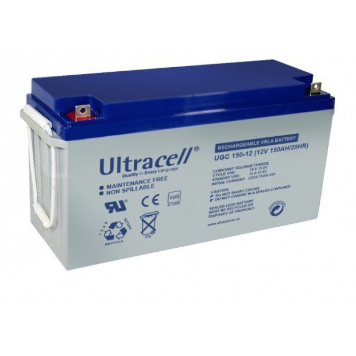 Аккумуляторная батарея Ultracell UCG150-12 GEL 12 V 150 Ah (485 x 170 x 240) White Q1/34