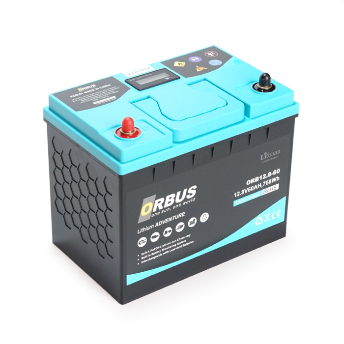 Аккумуляторная батарея ORBUS LiFePO4 12,8V 60Ah,(30/80A 260x168x210 мм, 8kg