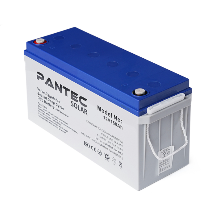 Аккумуляторная батарея PANTEC 150-12 GEL 12V 150 Ah (483 x 170 x 238), 43.6 кг Grey Q1/48