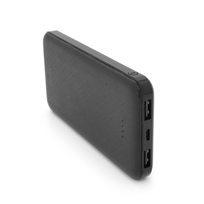 Powerbank ASONIC AS-P10 10000mAh, Output 2USB, Black, (215g), Blister
