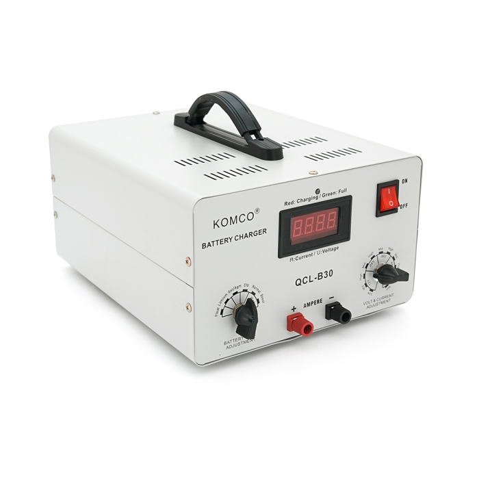 Зарядное устройство для аккумуляторов QCL-B30, AGM/LiFePO4, output:12-72V, 5А-40А, крокодилы, 290x247x157mm