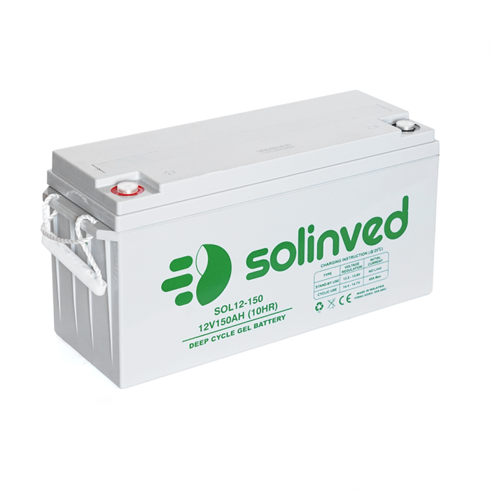 Аккумуляторная батарея SOLINVED 150-12 GEL 12V 150 Ah (483 x 170 x 238), 43.6 кг Grey Q1/48