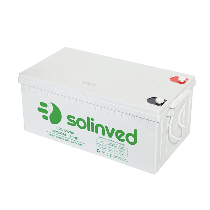 Аккумуляторная батарея SOLINVED 200-12 GEL 12V 200 Ah (522 x 240 x 224), 60.3 кг Grey Q1/48