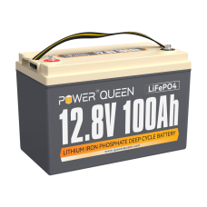 Акумуляторна батарея LiFePO4 Power Queen 12V 100Ah H190, 1280Wh, BMS 100A, 385/177/188мм