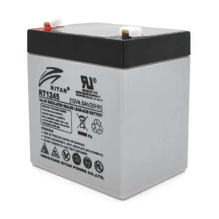 Аккумуляторная батарея AGM RITAR RT1245, Gray Case, 12V 4.5Ah ( 90 х 70 х 101 (107) ) Q10