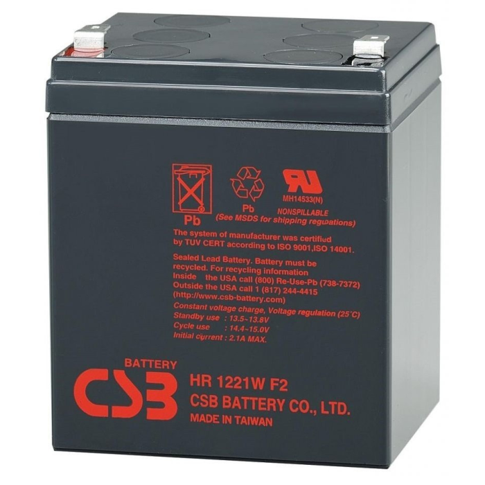Аккумуляторная батарея CSB HR1221WF2, 12V 5Ah (90х70х100(105)) Q10/630