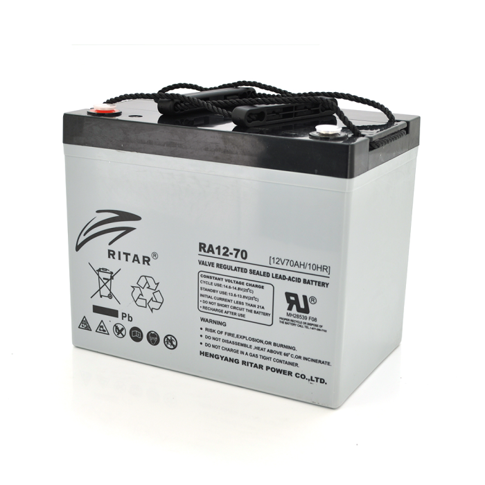 Аккумуляторная батарея AGM RITAR RA12-70, Gray Case, 12V 70.0Ah (350 x 167 x 182)