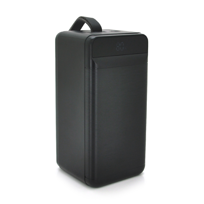 PowerBank XO-PR160 80000mAh,flashlight,Input: DC5V/2.5A, 9V/2A, 12V/1.5A (Micro, Type-C, Lightning), Output: DC5V/2A (3USB,Type-C), PD20W, Q12, plastic,Black