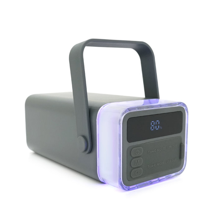 Power Bank Remax RPP-596 40000mAh, 2USB+2Type-C, 22.5W, QC/PD, Gray, 0.92kg