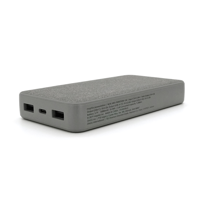 PowerbankTtec Mophie15000mAh, Output: 2/USB + Type-C, 20W, Gray, Q20